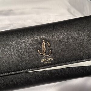 Jimmy Choo Long Black Leather Wallet